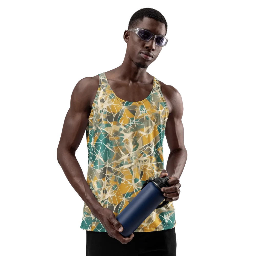 Ochre Interference on Men's Tank Top — Front
