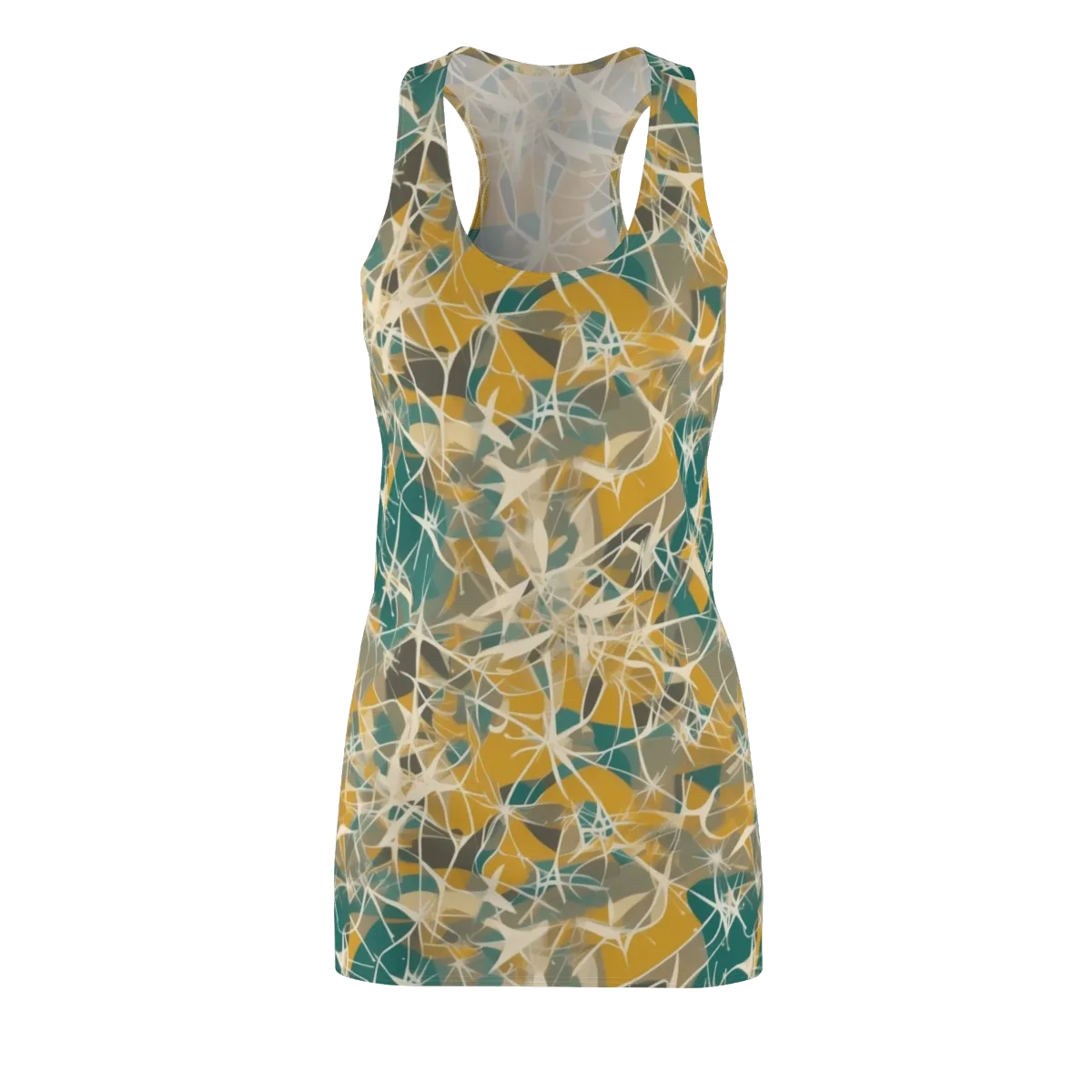 Ochre Interference on Racerback Dress — Front
