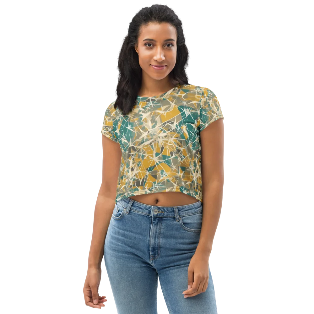 Ochre Interference on Crop Tee — Front