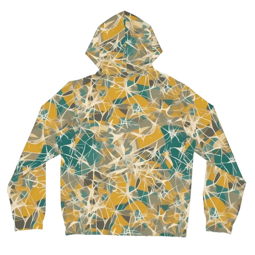 Ochre Interference on Women's Full-Zip Hoodie — Back