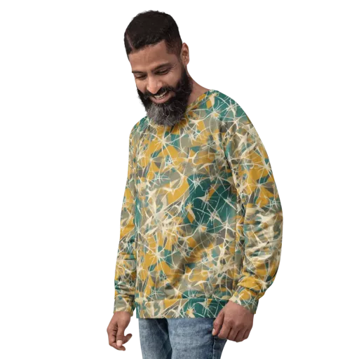 Ochre Interference on a Sweatshirt