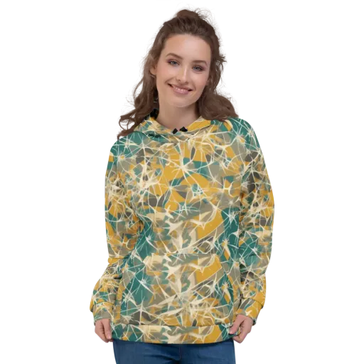 Ochre Interference on a Hoodie