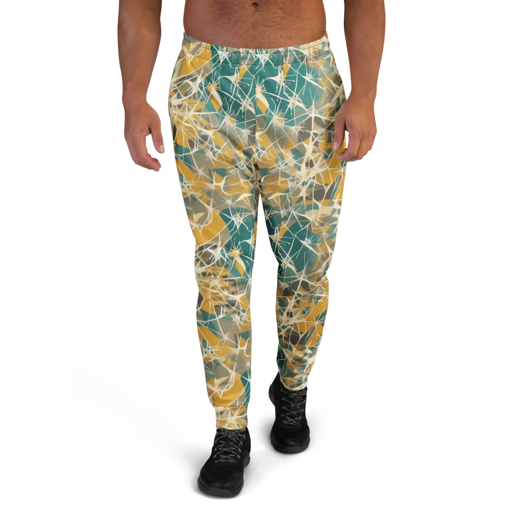 Ochre Interference on Men's Joggers — Front