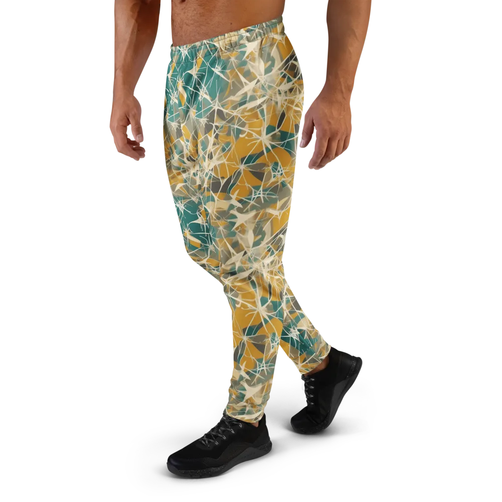 Ochre Interference on Men's Joggers — Left