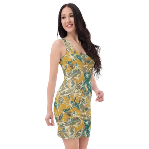 Ochre Interference on a Bodycon Dress
