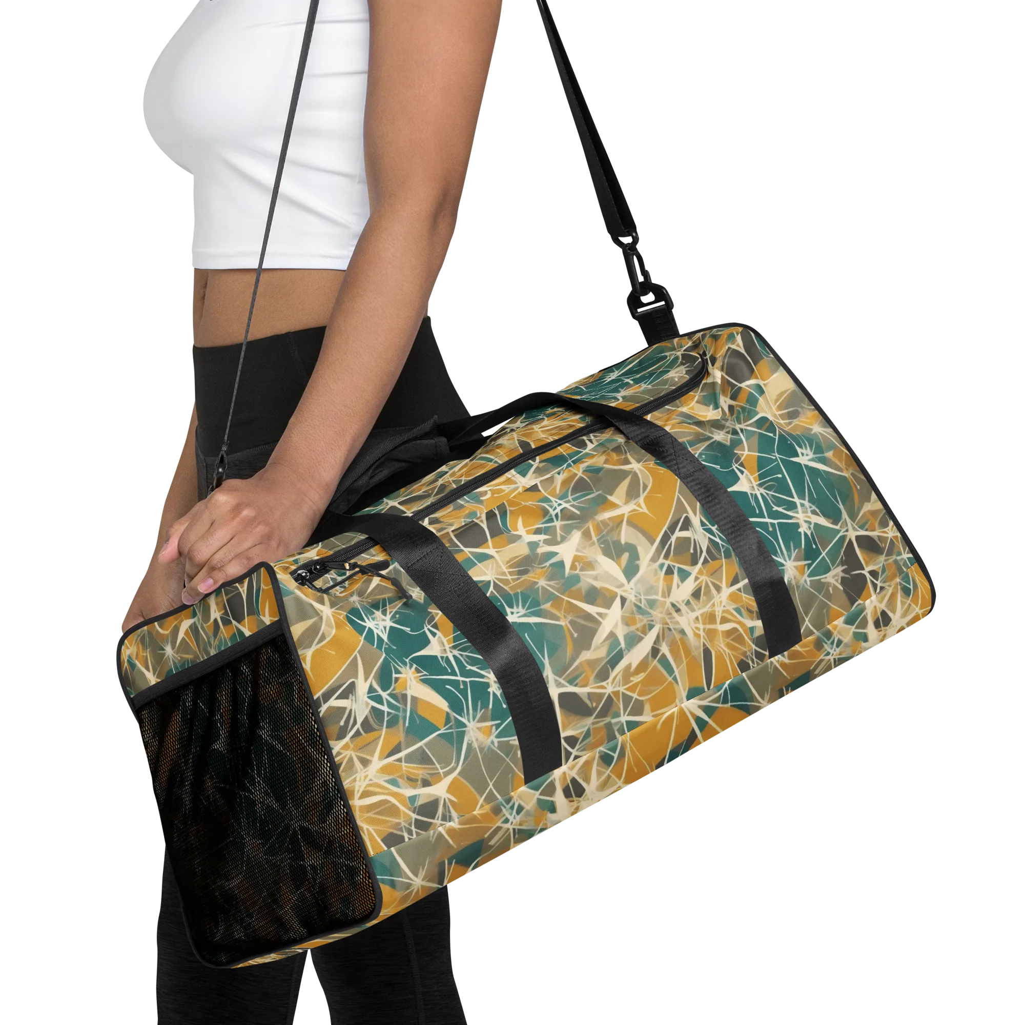 Ochre Interference on Duffle Bag — Front