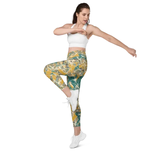 Ochre Interference on a Leggings with Pockets