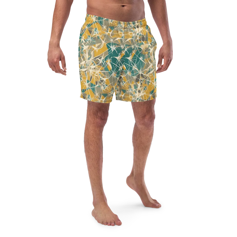 Ochre Interference on Swim Trunks — Front
