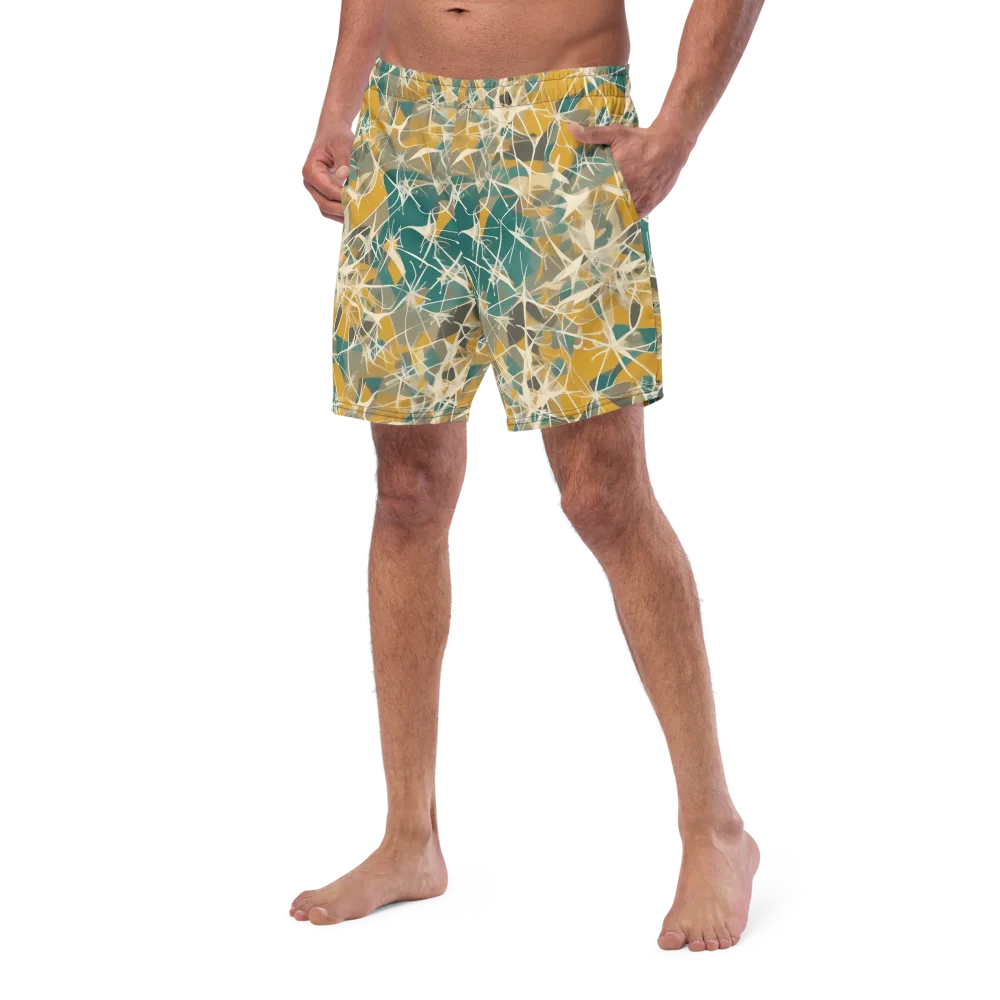 Ochre Interference on Swim Trunks — Left Front