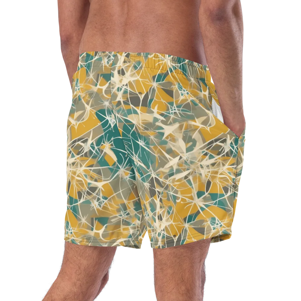 Ochre Interference on Swim Trunks — Right Back