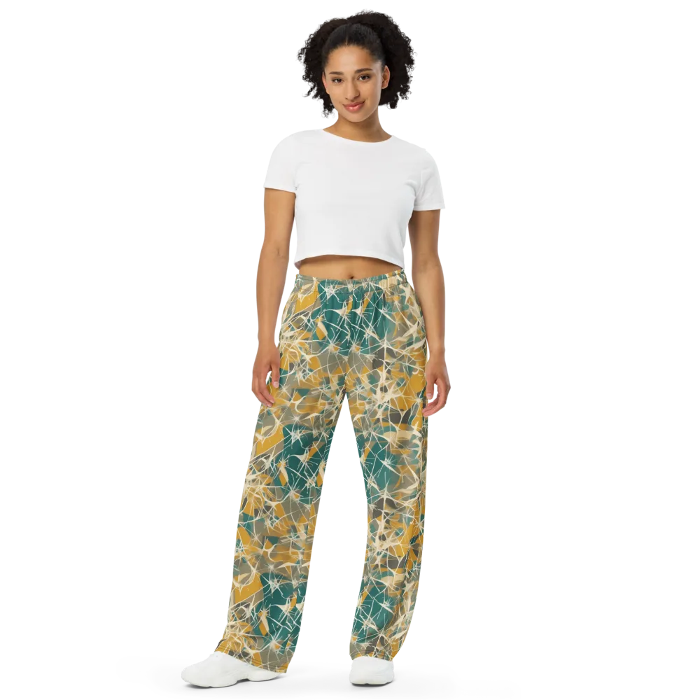 Ochre Interference on Wide-Leg Pants — Front