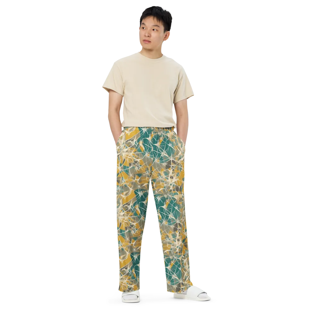 Ochre Interference on Wide-Leg Pants — Front