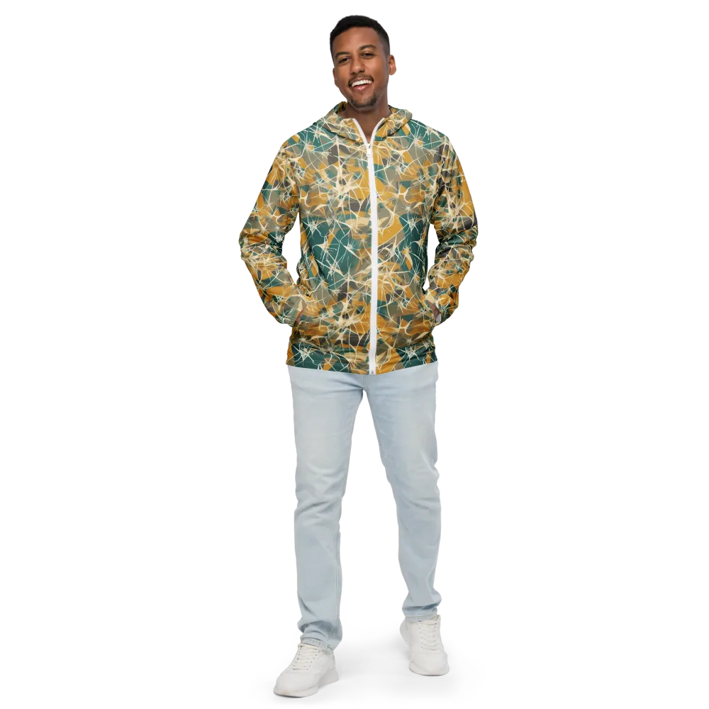Ochre Interference on Men's Windbreaker — Front