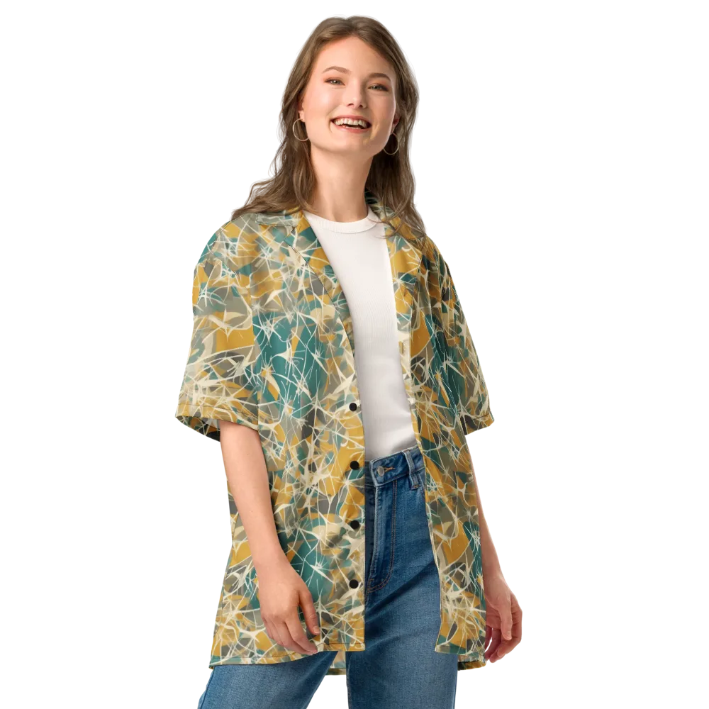 Ochre Interference on Button Shirt — Front