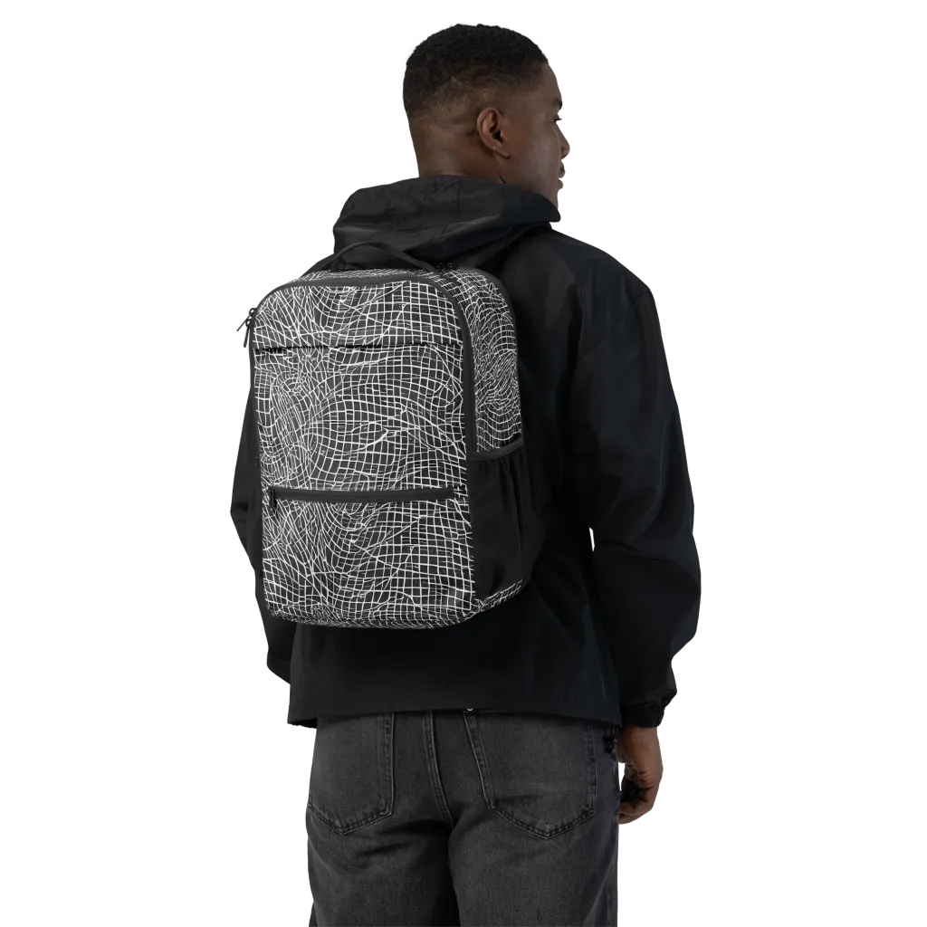 Obsidian Lattice on Utility Backpack — Back
