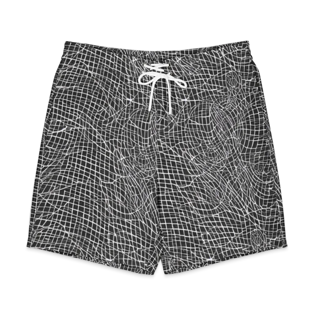Obsidian Lattice on Men's Board Shorts — Front