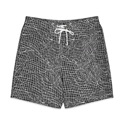 Obsidian Lattice on a Men's Board Shorts
