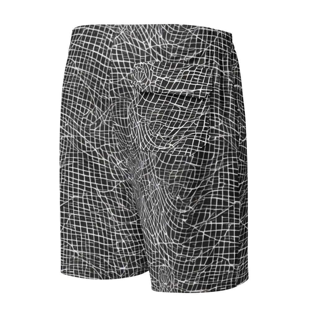 Obsidian Lattice on Men's Board Shorts — Back