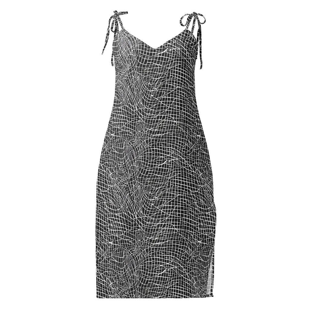 Obsidian Lattice on Slip Dress — Front