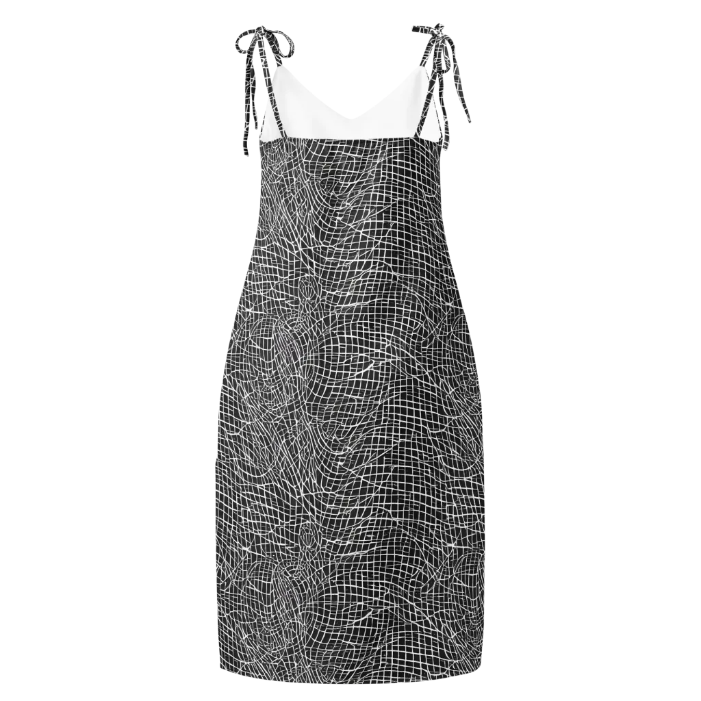 Obsidian Lattice on Slip Dress — Back