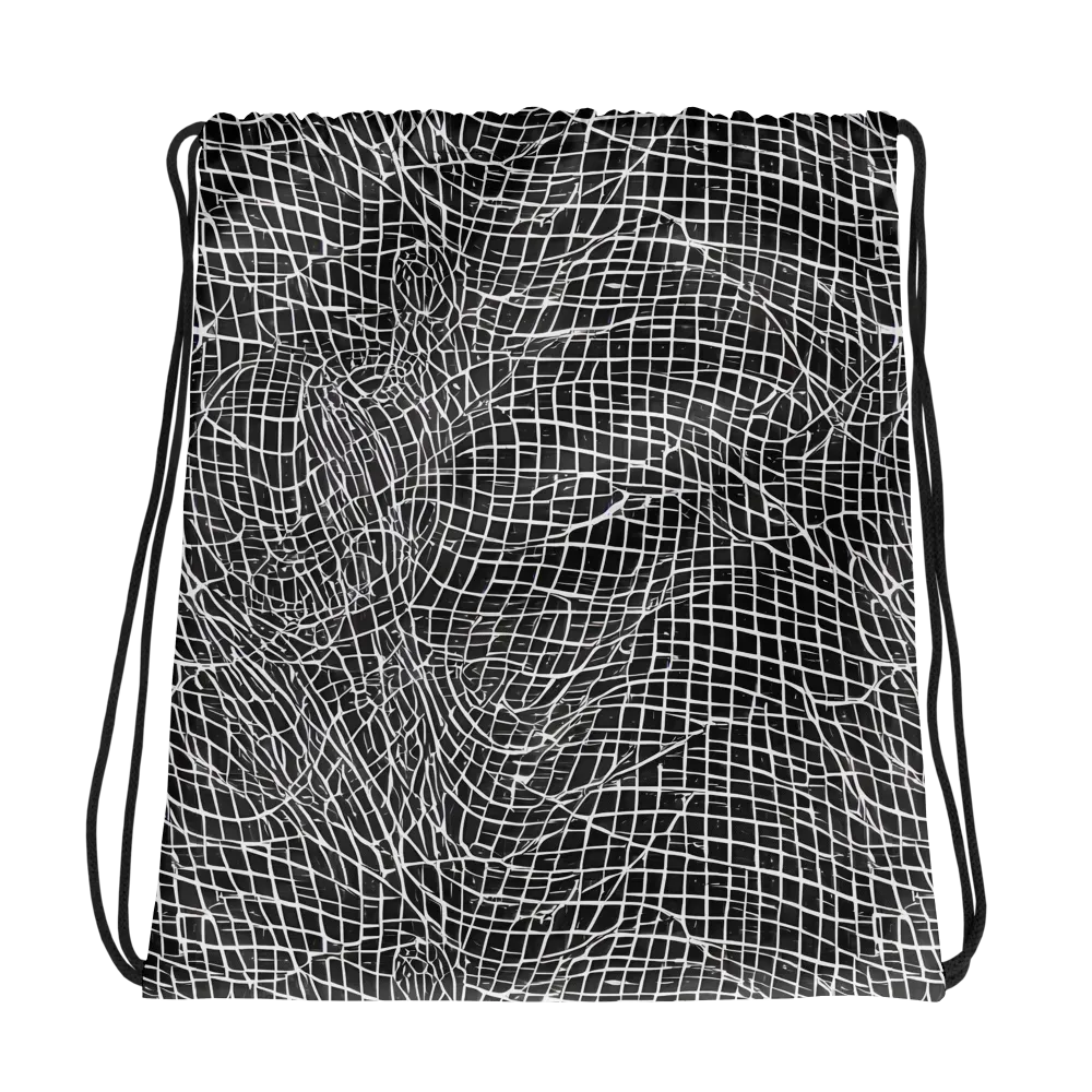 Obsidian Lattice on Drawstring Bag — Photo