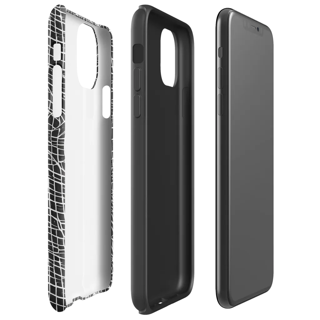 Obsidian Lattice on Tough Case for iPhone® — Right
