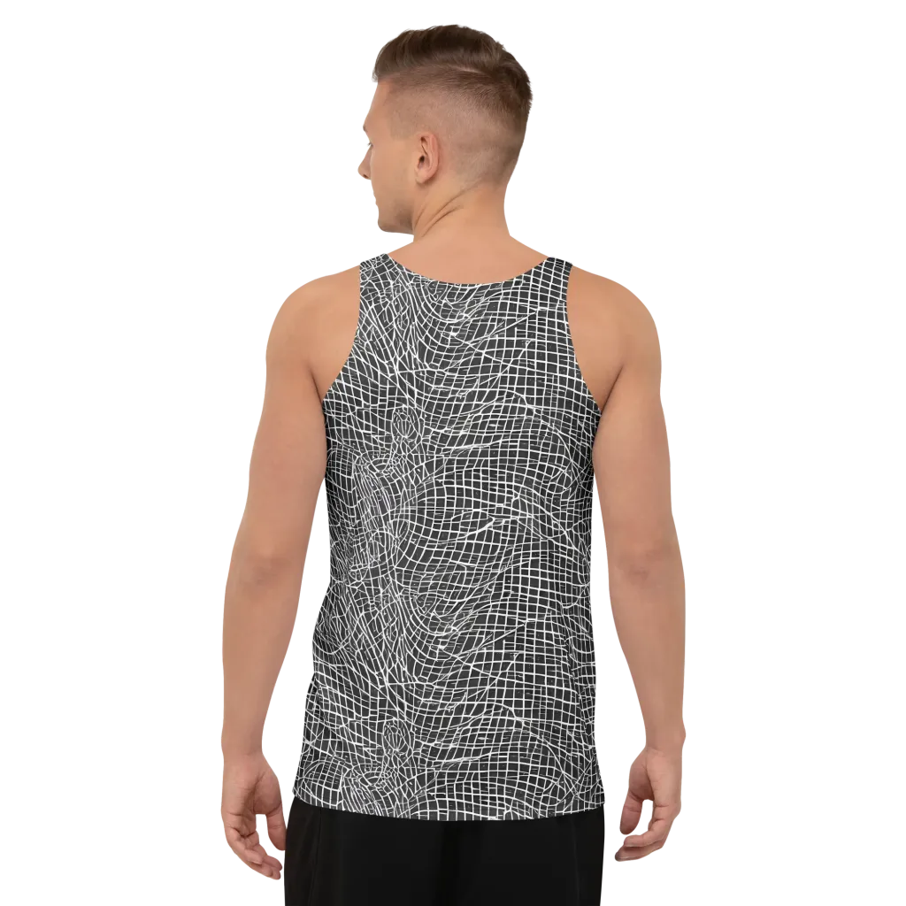 Obsidian Lattice on Men's Tank Top — Back