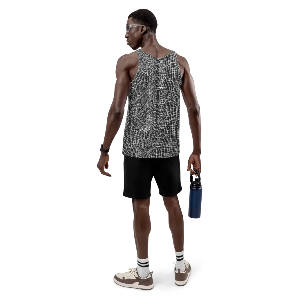 Obsidian Lattice on Men's Tank Top — Back