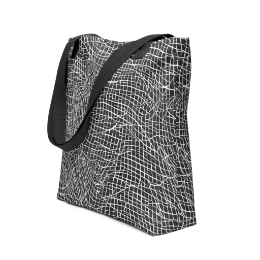 Obsidian Lattice on a Tote Bag