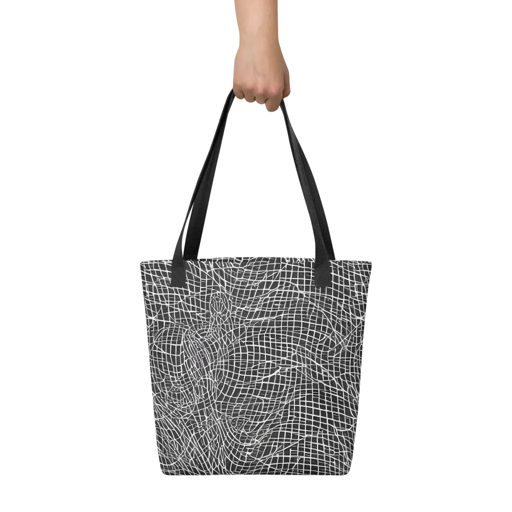 Obsidian Lattice on Tote Bag — Front