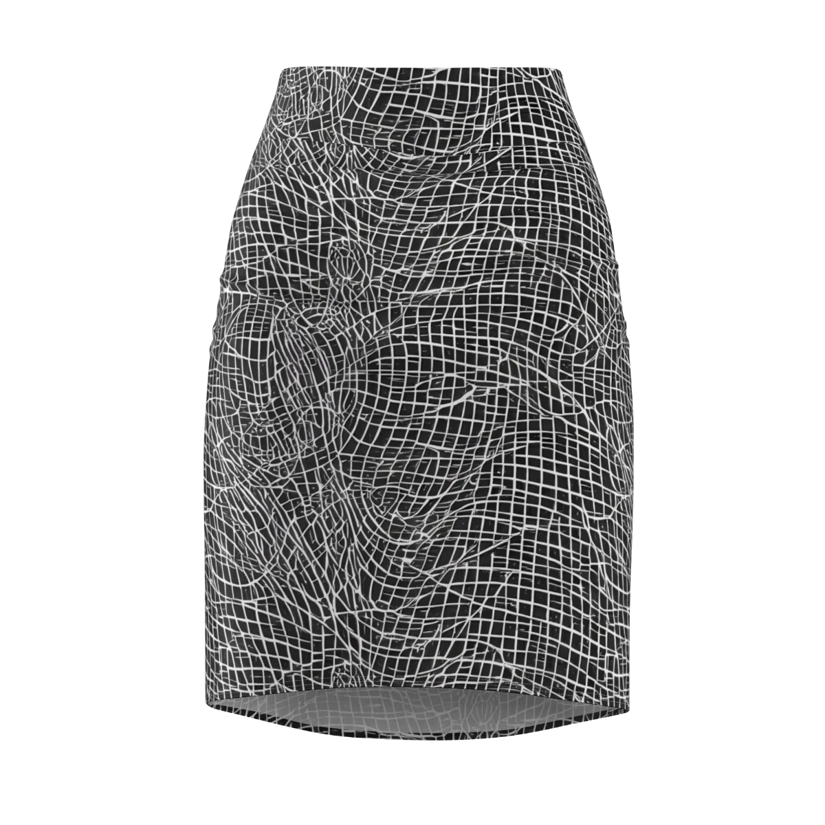 Obsidian Lattice on Pencil Skirt — Front