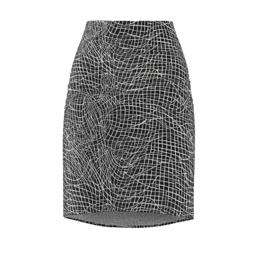 Obsidian Lattice on a Pencil Skirt