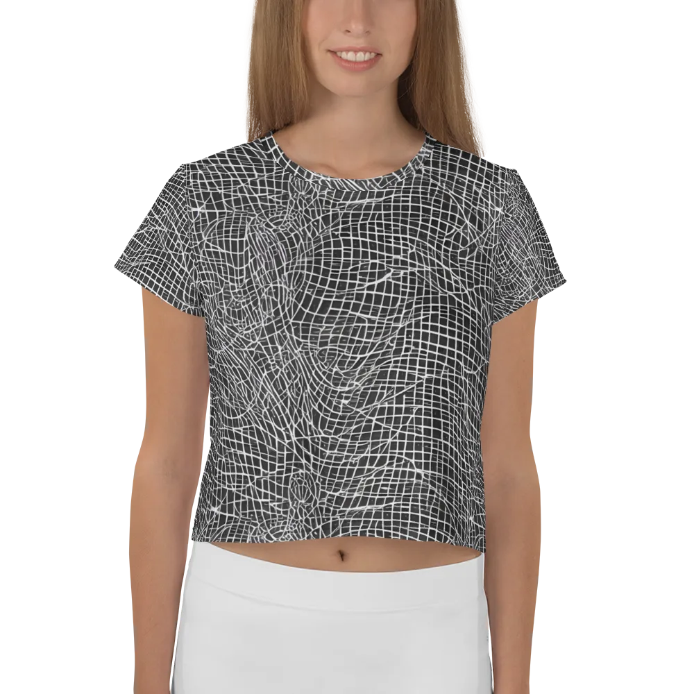 Obsidian Lattice on Crop Tee — Front