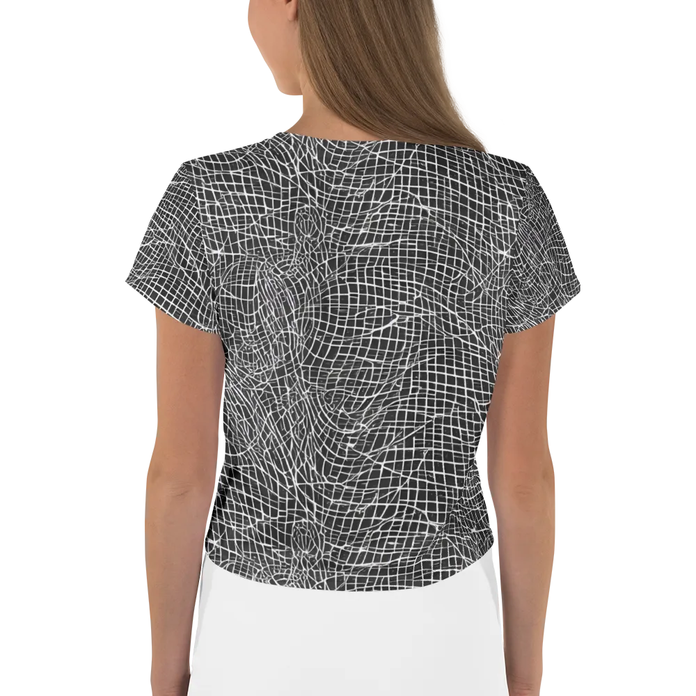 Obsidian Lattice on Crop Tee — Back