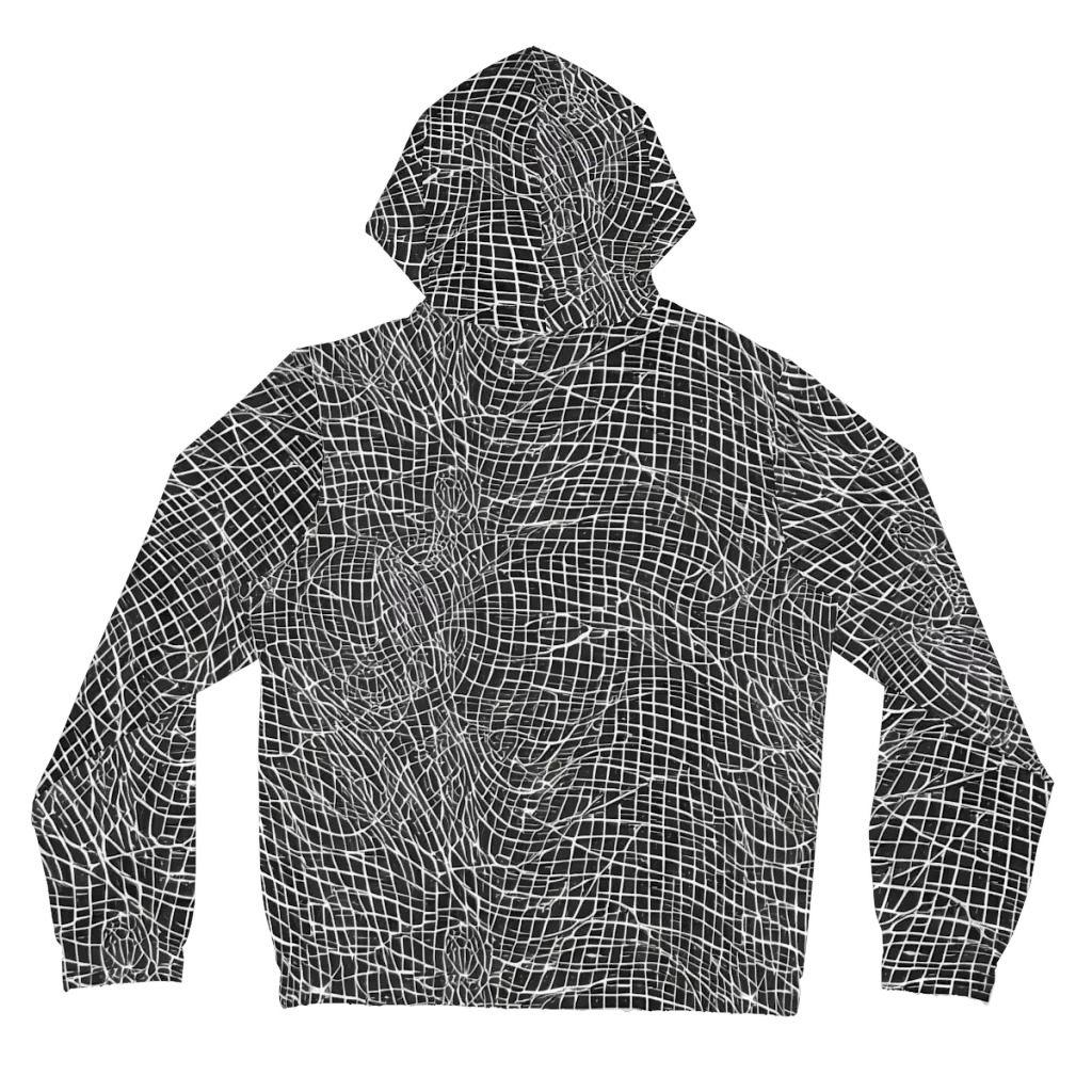 Obsidian Lattice on Women's Full-Zip Hoodie — Back