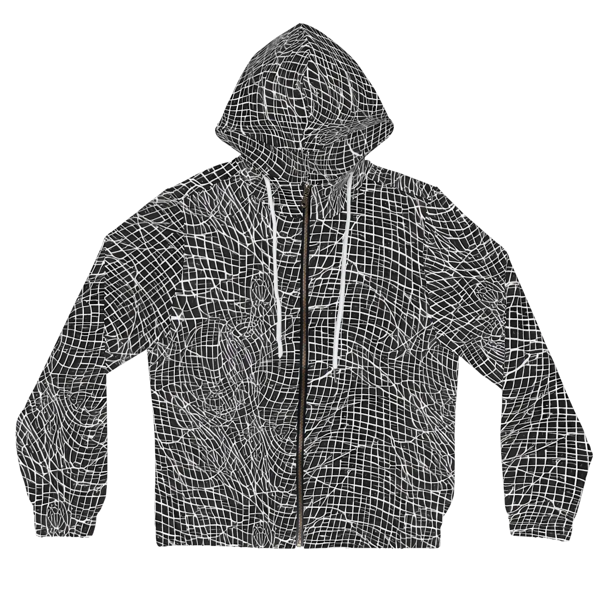 Obsidian Lattice on Women's Full-Zip Hoodie — Front
