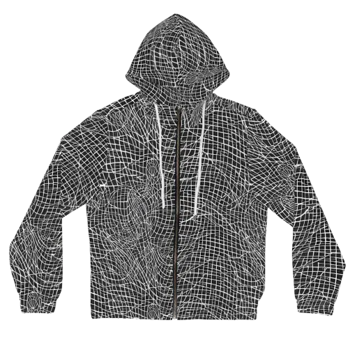 Obsidian Lattice on a Women's Full-Zip Hoodie