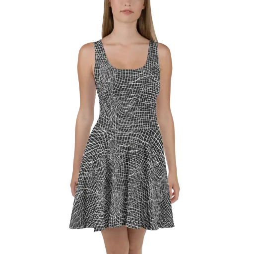 Obsidian Lattice on a Skater Dress