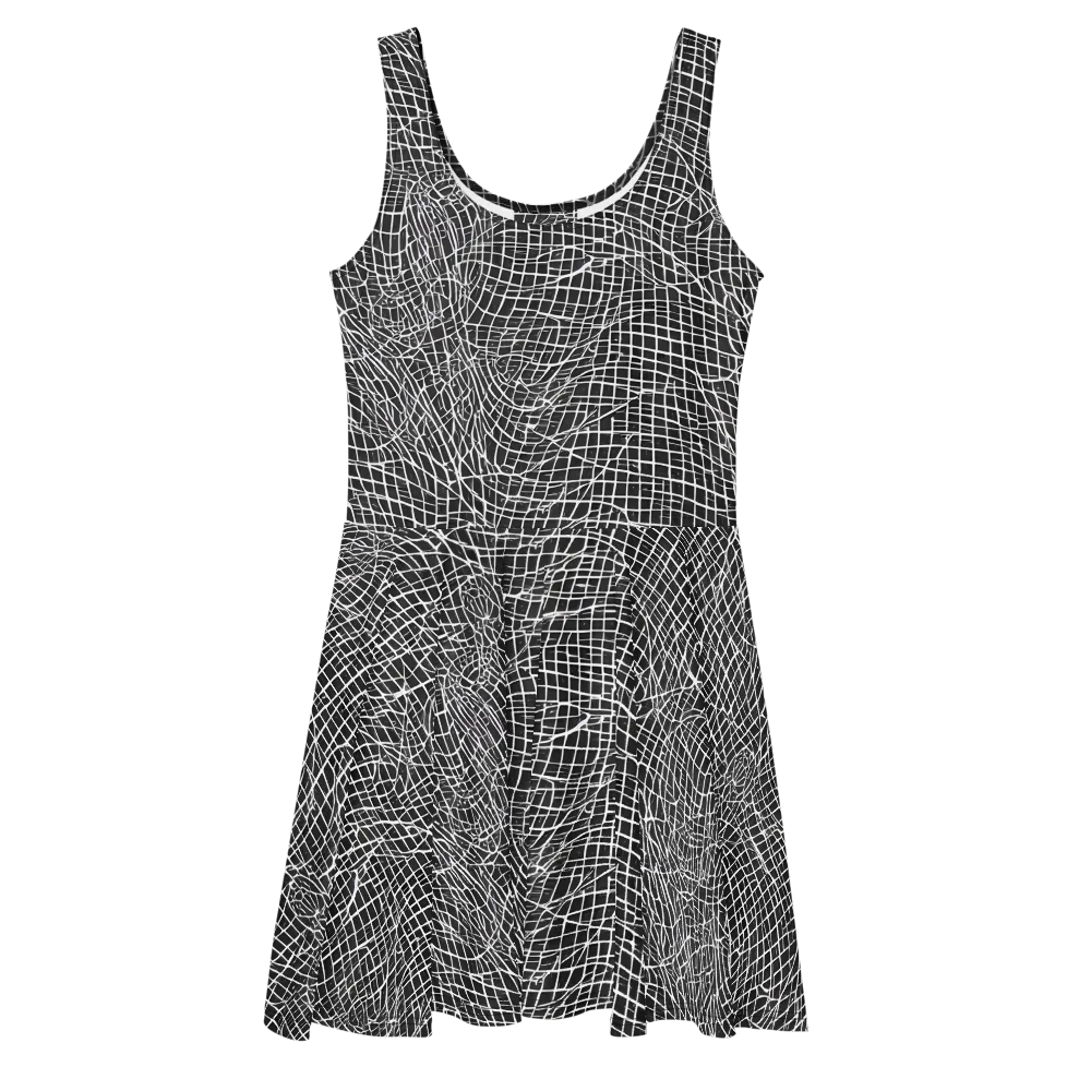 Obsidian Lattice on Skater Dress — Front