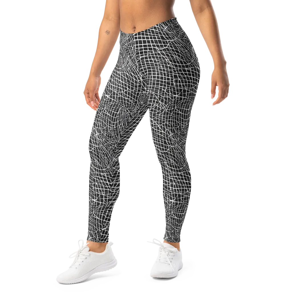 Obsidian Lattice on Leggings — Left Front