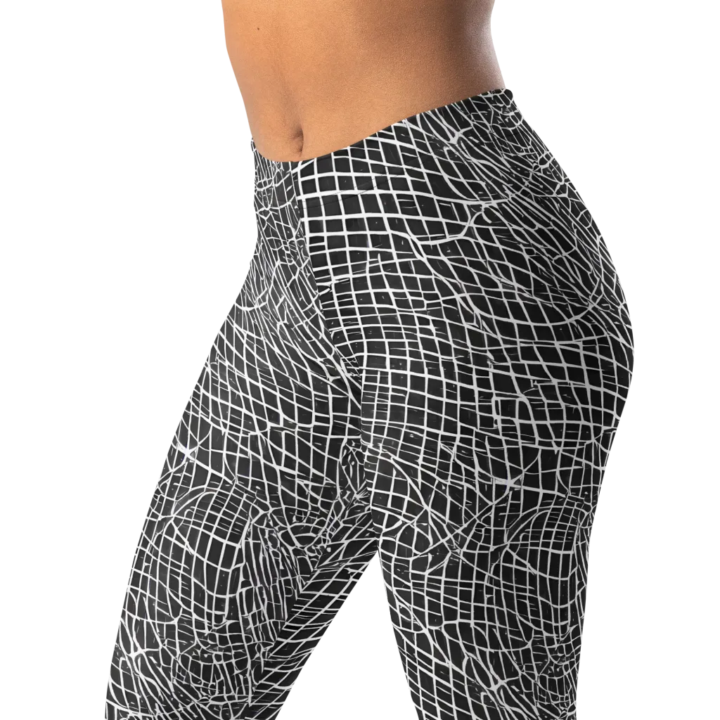 Obsidian Lattice on Leggings — Left Front