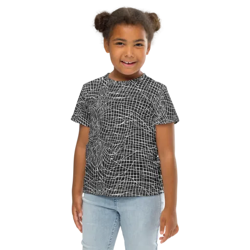 Obsidian Lattice on a Kids Crew Neck T-Shirt