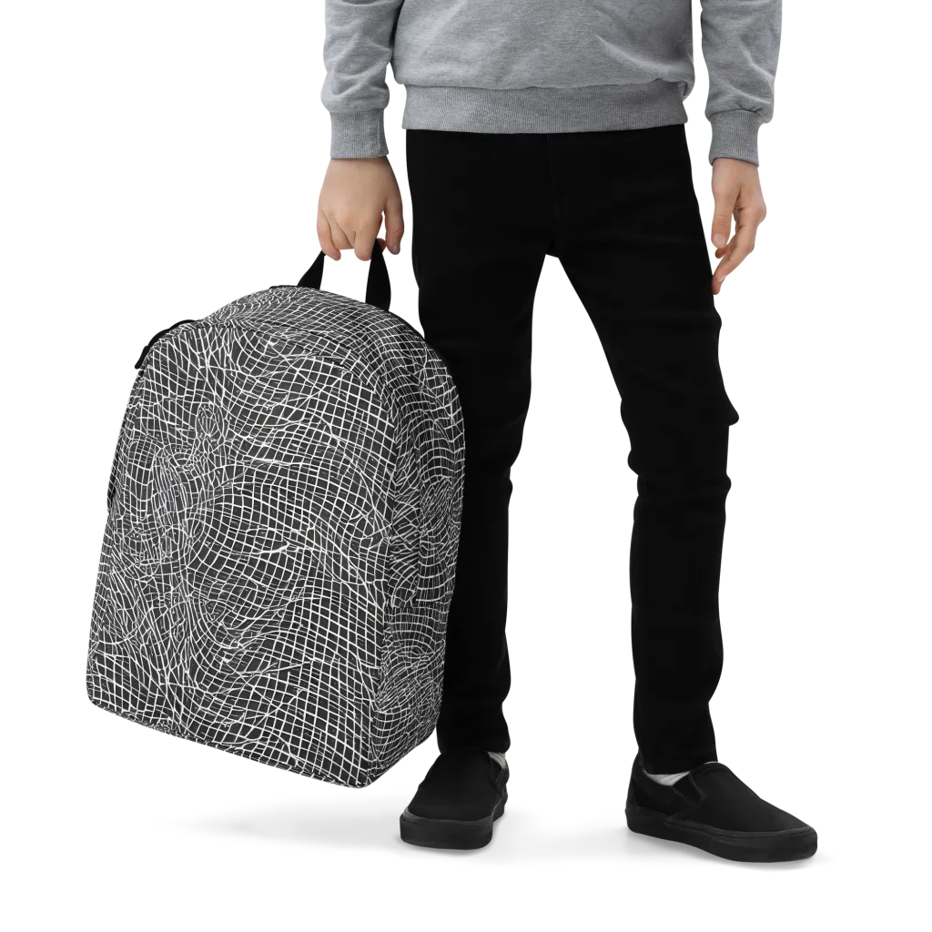 Obsidian Lattice on Minimalist Backpack — Zoomed-in