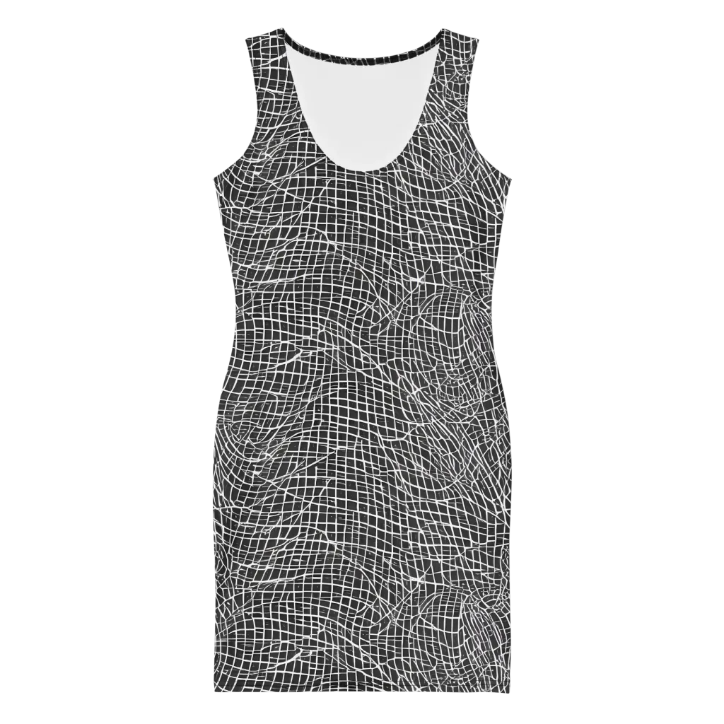 Obsidian Lattice on Bodycon Dress — Front