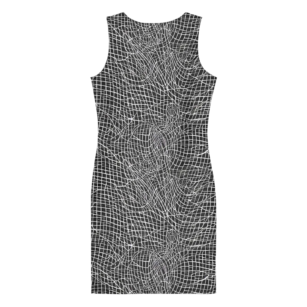 Obsidian Lattice on Bodycon Dress — Back