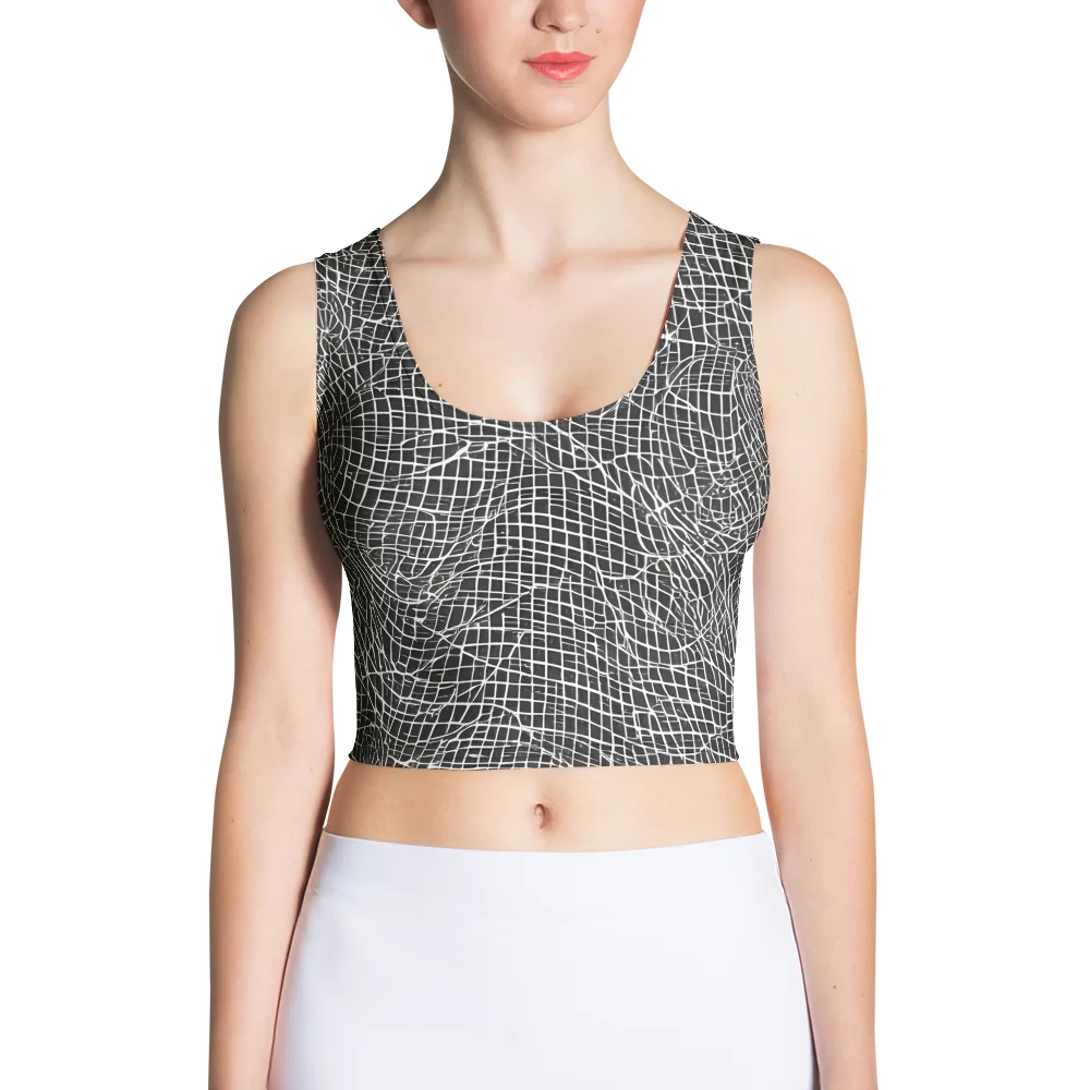 Obsidian Lattice on Crop Top — Front