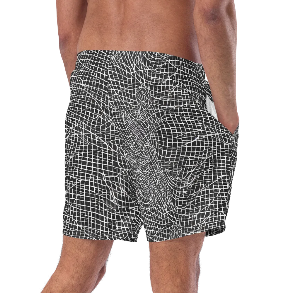 Obsidian Lattice on Swim Trunks — Right Back