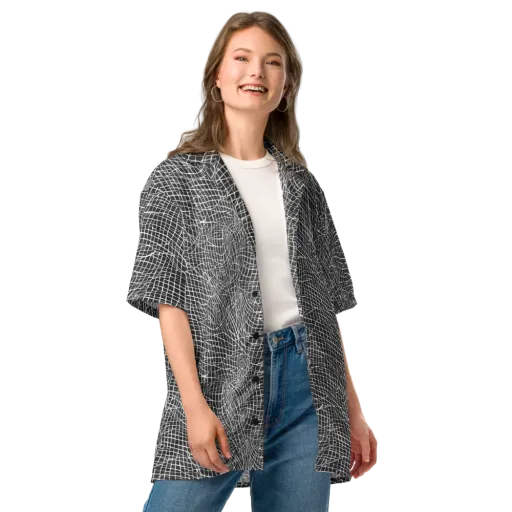 Obsidian Lattice on a Button Shirt