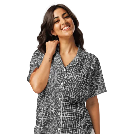 Obsidian Lattice on a Women's Short Sleeve Pajama Top