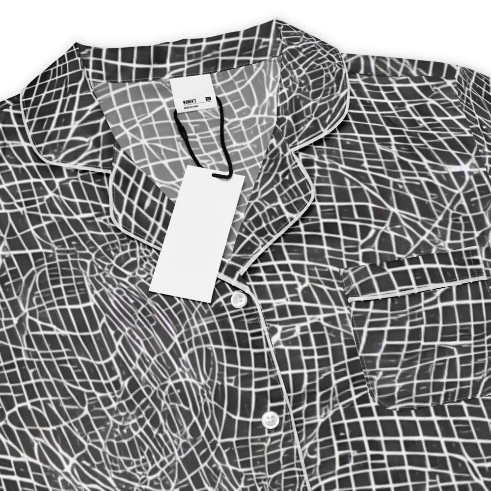Obsidian Lattice on Women's Short Sleeve Pajama Top — Product details